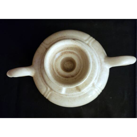 McCoy Candle Hurricane Ornamental Lamp Vintage Cream Speckled No Globe - Picture 5 of 6